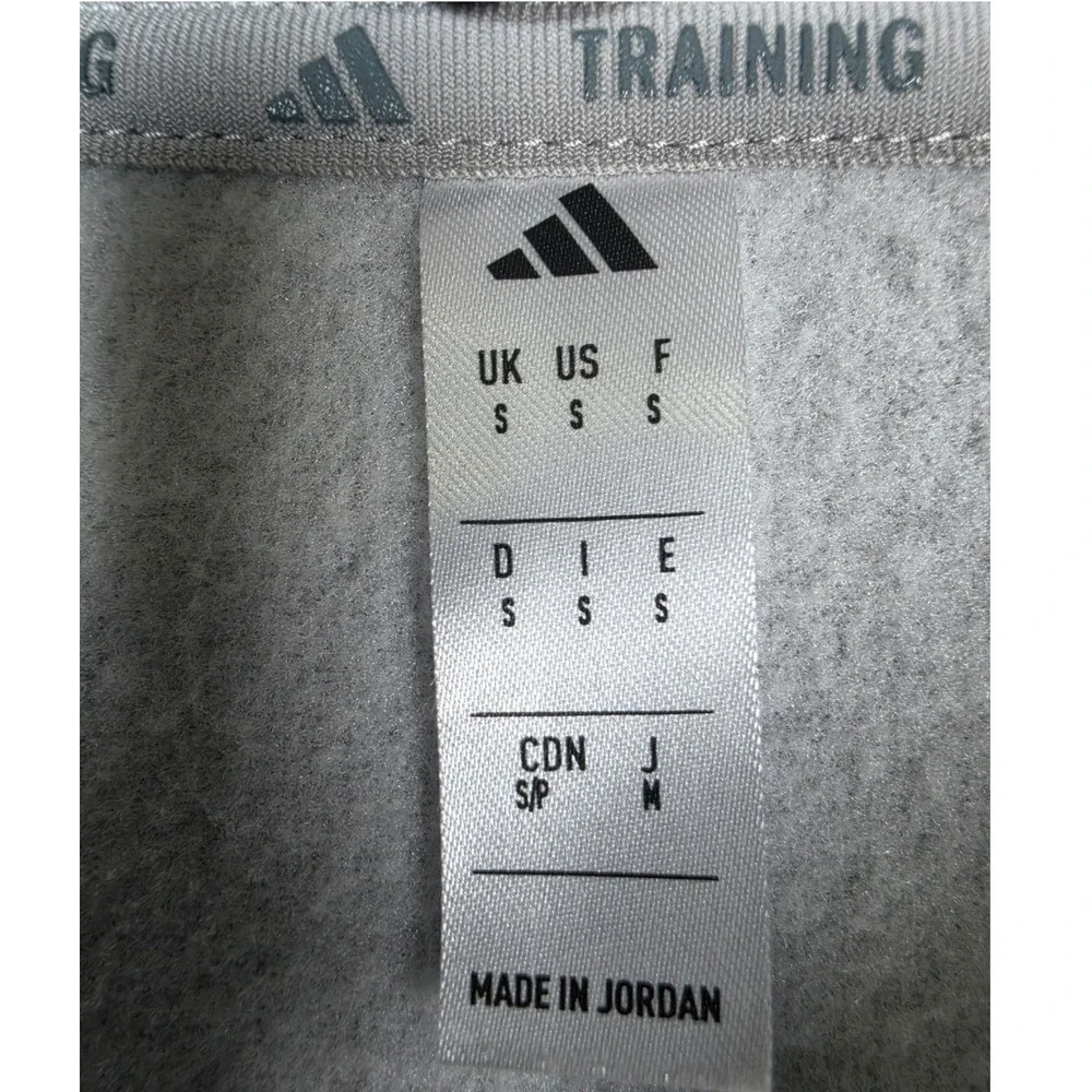 Adidas Climawarm Training Quarter-Zip Sweatshirt, Size Small, Grey/Black - New